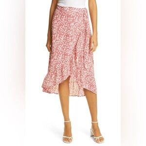 🎸RAILS🎸🔥NWT🔥Neptune Ruffle Floral Faux Wrap Skirt in scarlet camellia— XS